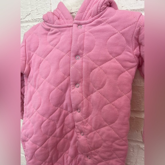 Kickee Pants Ouilted Coverall with teddy bear hood - Picture 2 of 3